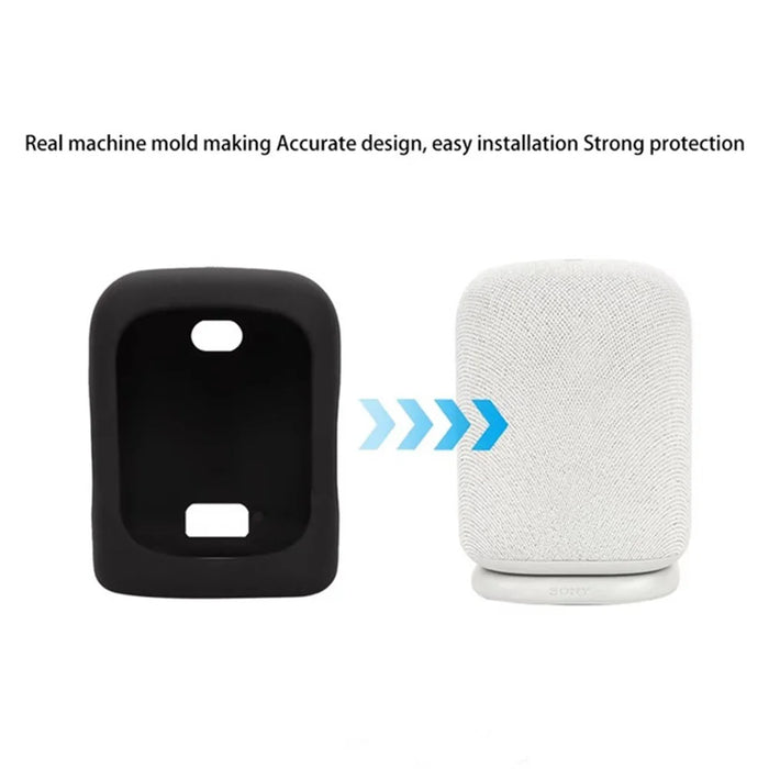 For Sony Linkbuds Speaker Silicone Case Anti Drop Bluetooth-compatible Speaker Protective Cover - Black - 3