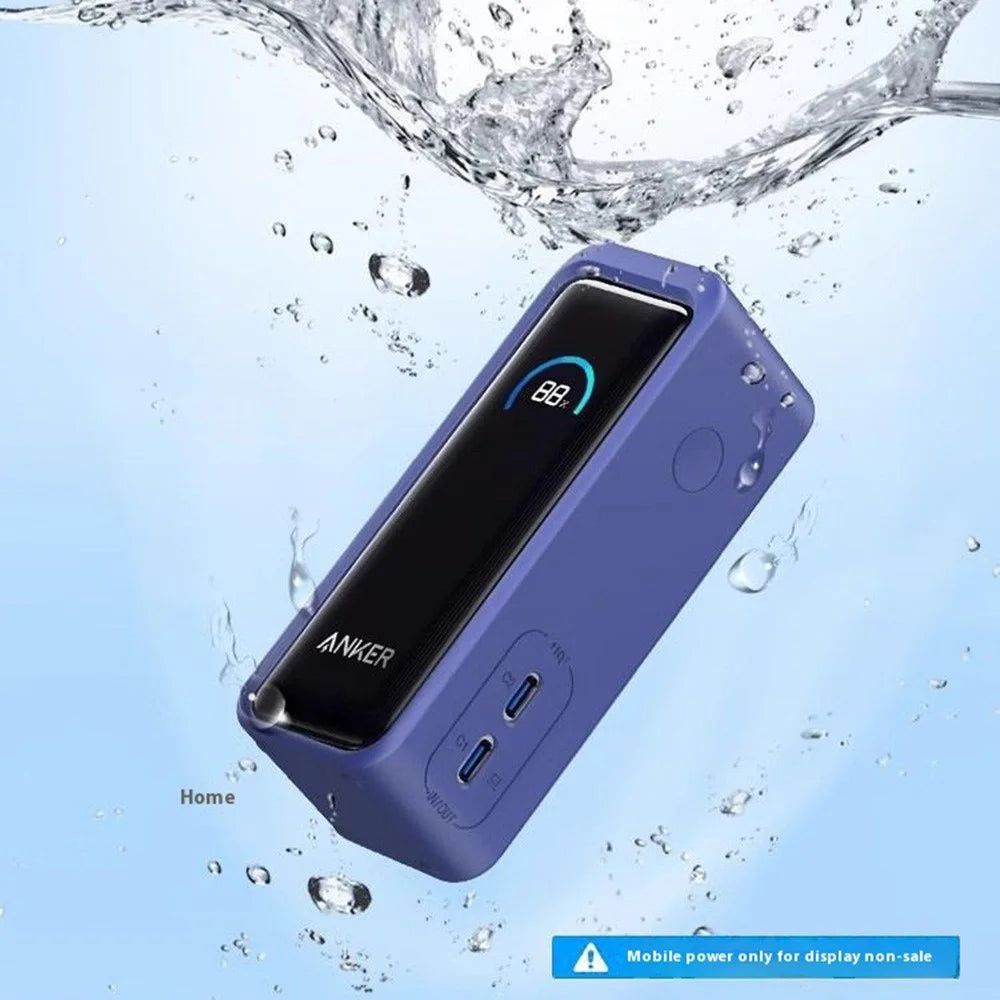 Silicone Case for Anker Prime 9600mAh 65W Power Bank Protective Cover Shock Absorbing  /  Anti Scratch - Dark Blue - 4