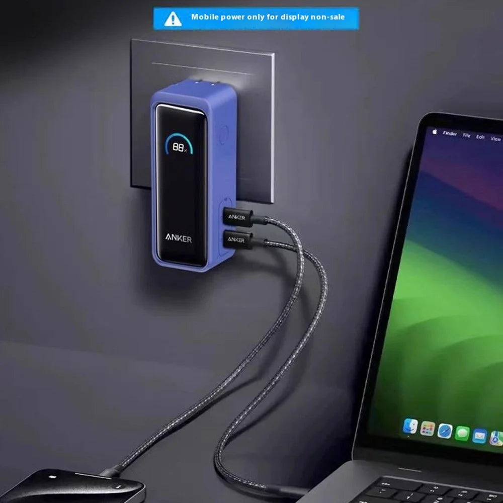 Silicone Case for Anker Prime 9600mAh 65W Power Bank Protective Cover Shock Absorbing  /  Anti Scratch - Dark Blue - 5