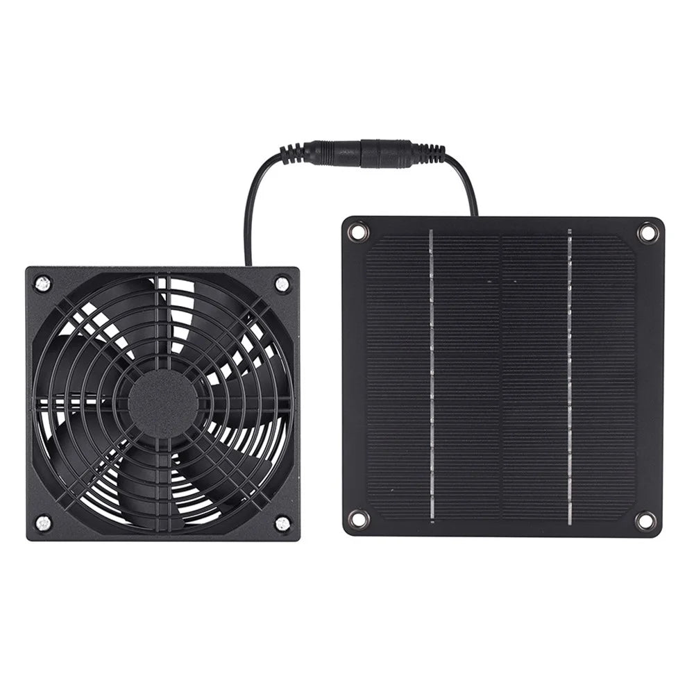 3W-1FAN Solar Powered Exhaust Fan Outdoor Pet Ventilation Fan Single Crystal Silicon Panel DC Motor 76.3CFM - 1
