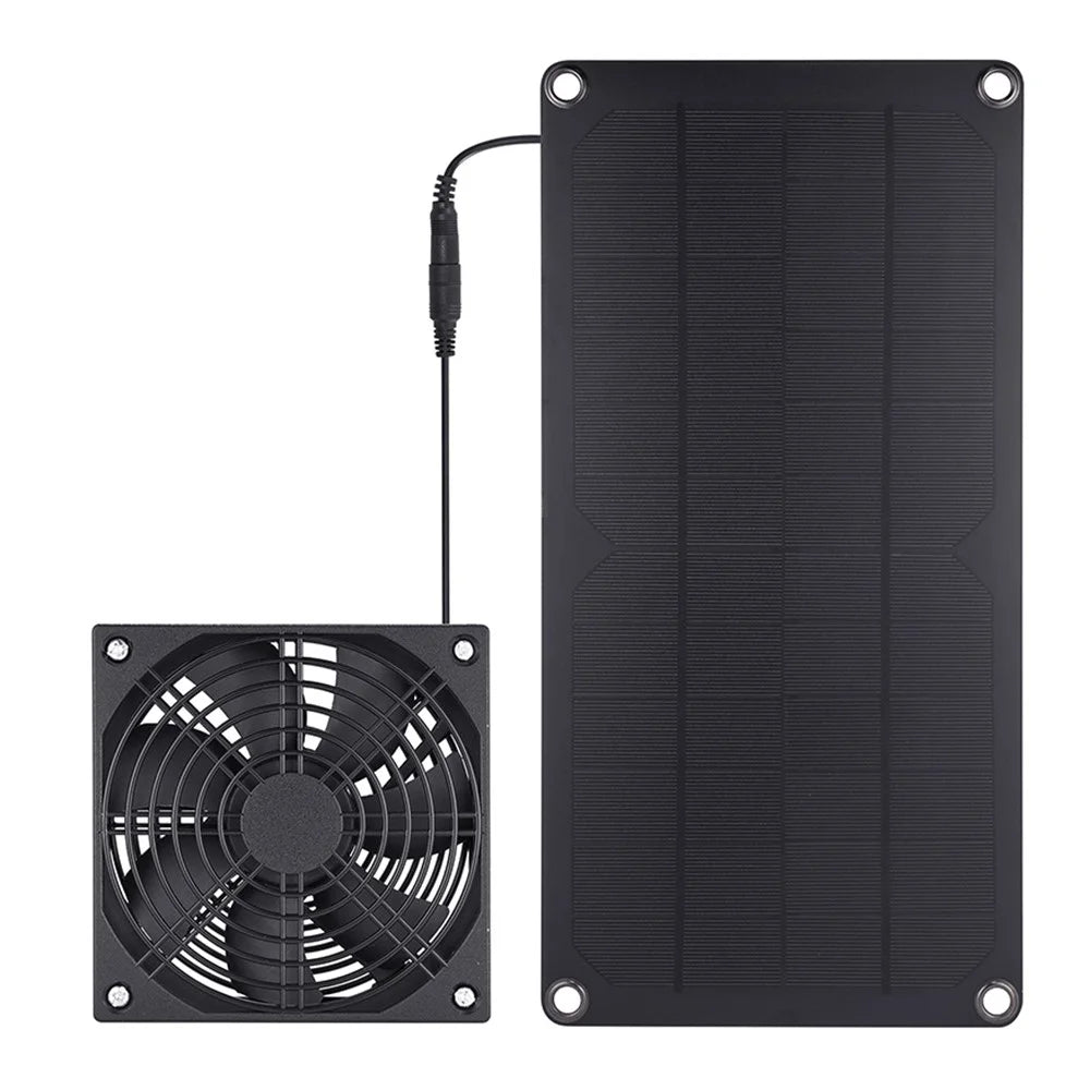 10W-1FAN Solar Powered Exhaust Fan Outdoor Pet Ventilation Fan Single Crystal Silicon Panel DC Motor 76.3CFM - 1