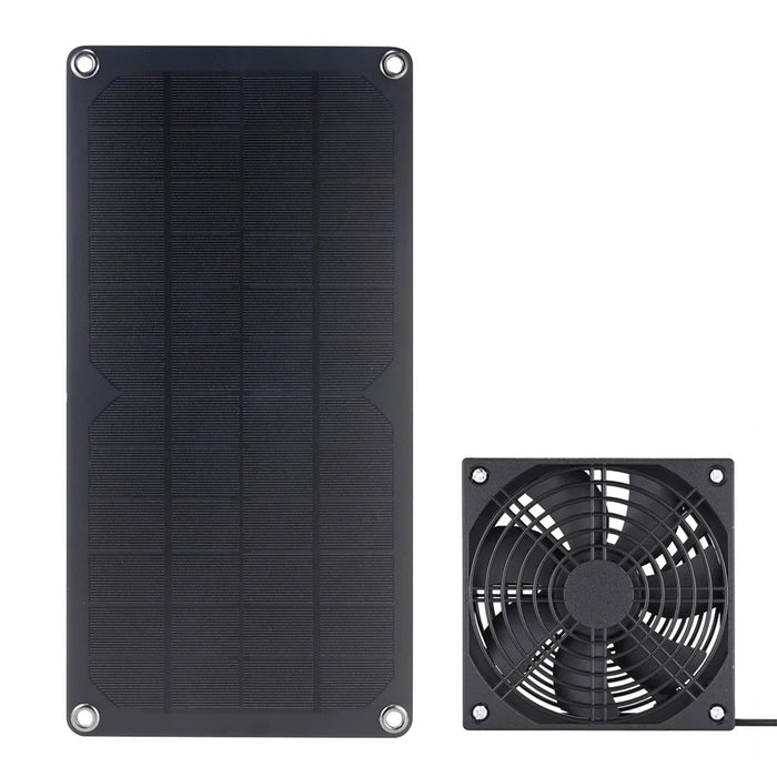 10W-1FAN Solar Powered Exhaust Fan Outdoor Pet Ventilation Fan Single Crystal Silicon Panel DC Motor 76.3CFM - 2
