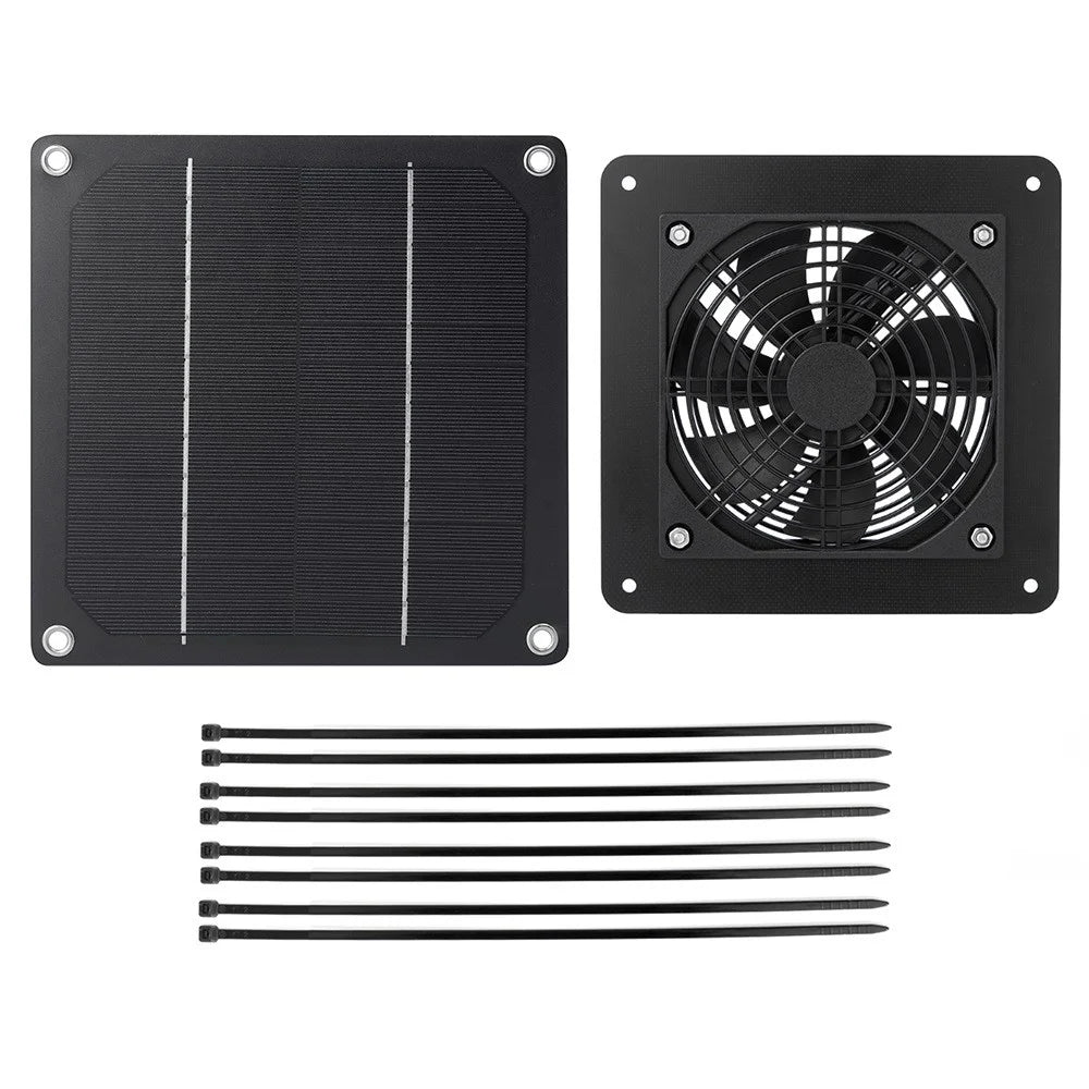 5W-1FAN Portable Solar Powered Exhaust Fan Outdoor Camping Tent Fan Pet Ventilation Fan - 7