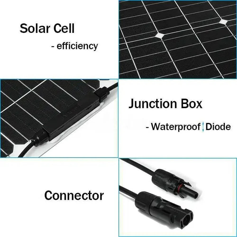 XXM380-280-MC4 Flexible Solar Panel Monocrystalline Silicon 15W 18V Output MC4 Connector - 5