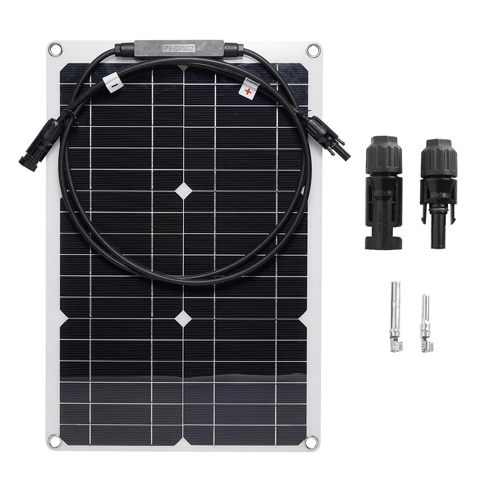 XXM420-280-MC4 Solar Panel 20W Monocrystalline Silicon Bendable Solar Plate for RV / Car / Yacht - 1