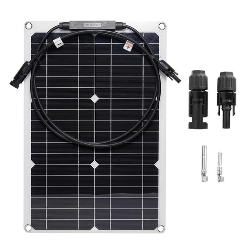 XXM420-280-MC4 Solar Panel 20W Monocrystalline Silicon Bendable Solar Plate for RV / Car / Yacht - 1
