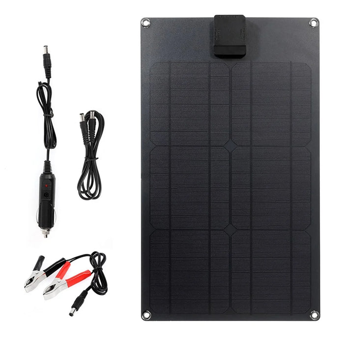 GKM470-280B Solar Phone Charger Monocrystalline Silicon Solar Charging Panel 25W USB / DC Output - 1