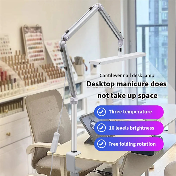 S001 Clip On Beauty Salon Tattoo Lamp Foldable Eyelash Extension LED Desk Light - US Plug - 2