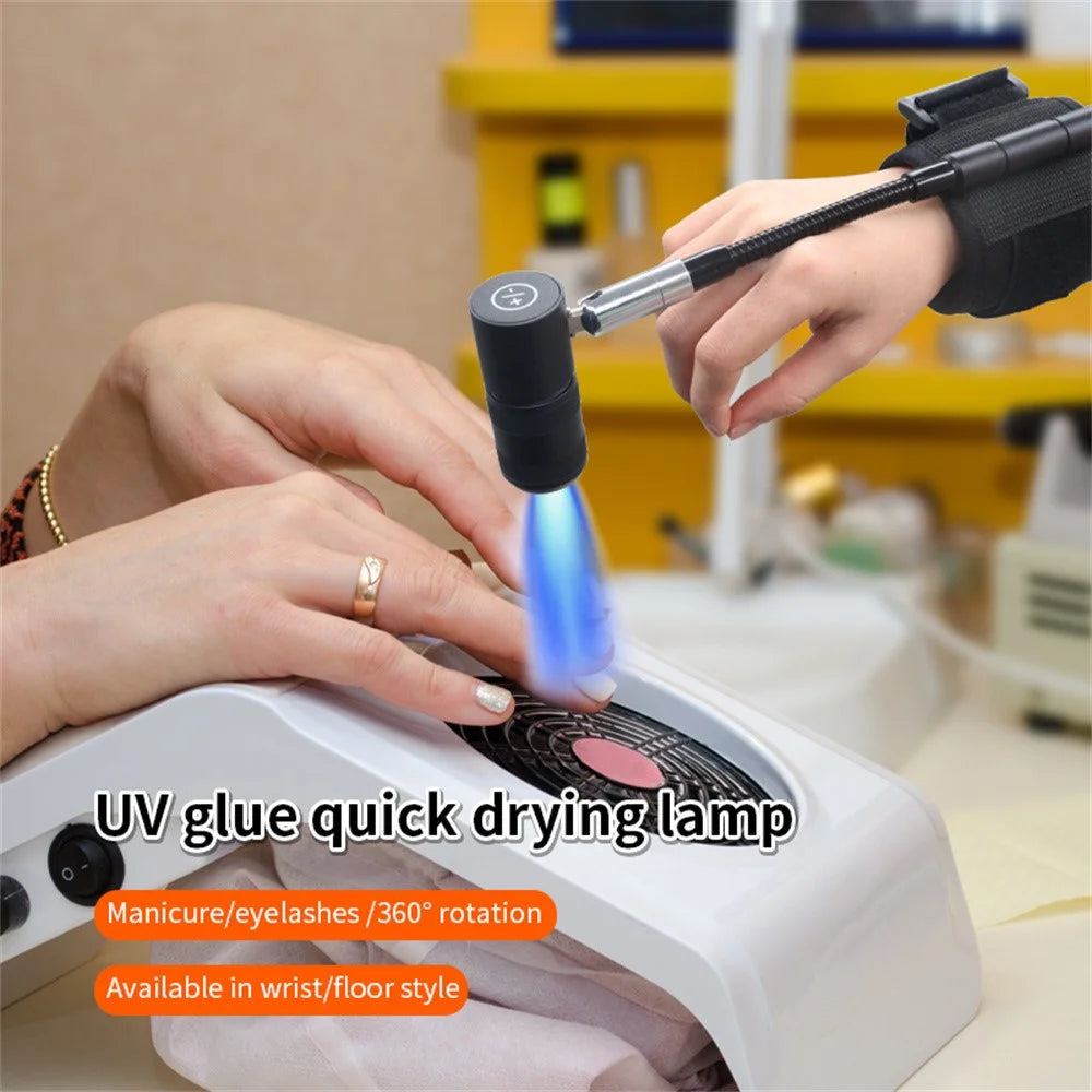 AL50 Professional UV Lamp for Eyelash Extensions / Nail Art / Eyebrow Tattoo Wrist Strap Curing Light - US Plug - 2