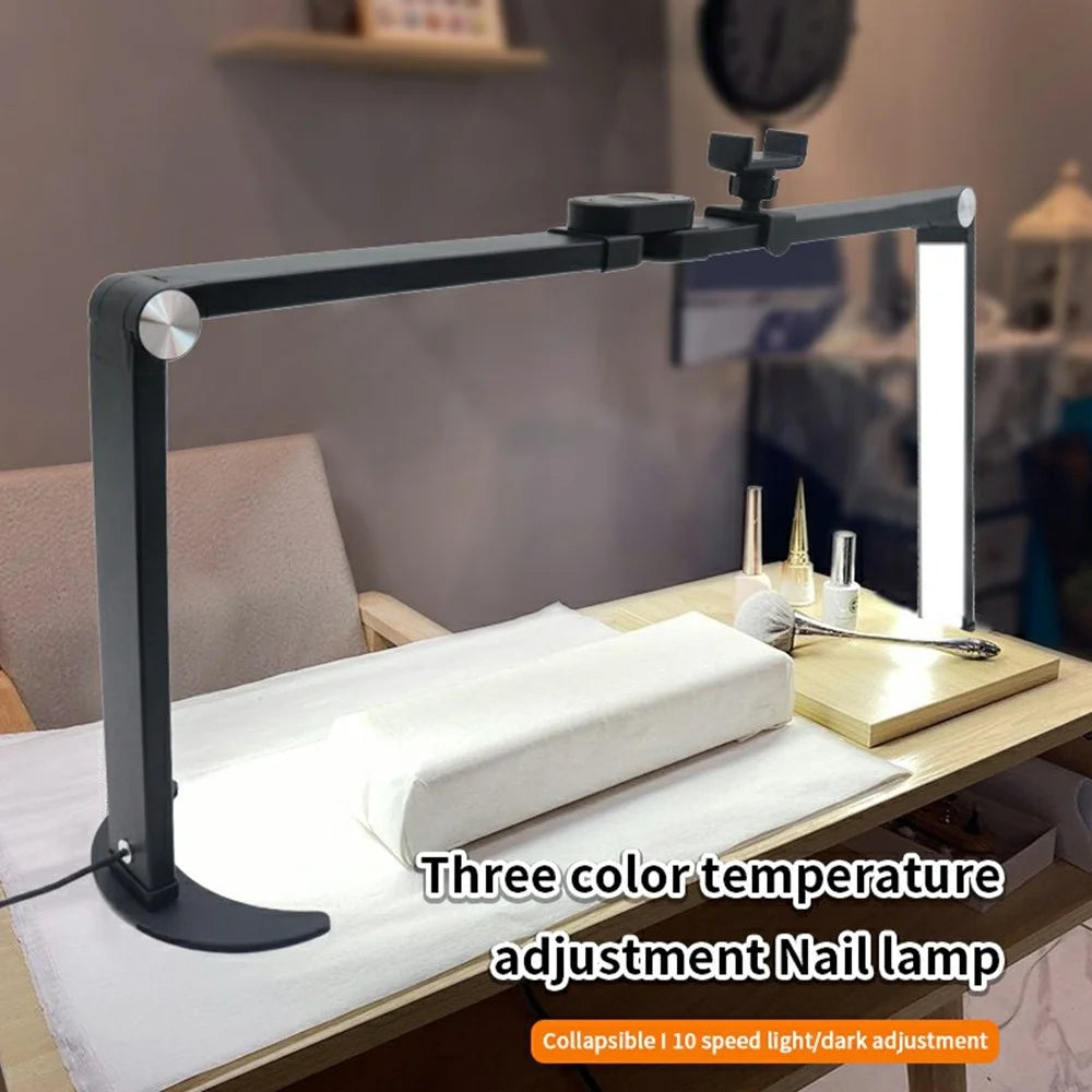 M21X 35W Desktop Stand Light Nail Art Lamp Beauty Tattoo Eyebrow Eyelash Workstation Light - Black / US Plug - 7