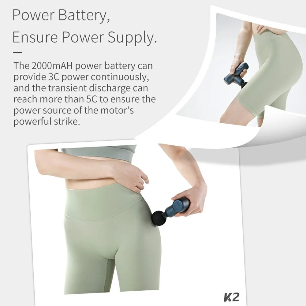 KICA K2 Mini Professional Fitness Massager Muscle Relaxation Electric Massage Gun Fascia Gun - 5