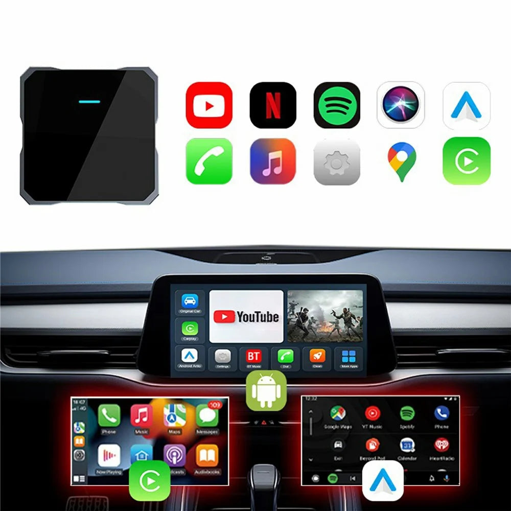 FB3 Wireless Car Play Adapter Box for Wired Car Systems Bluetooth-compatible 5.0 WiFi 5.8G Quad-Core A53 Processor - 2