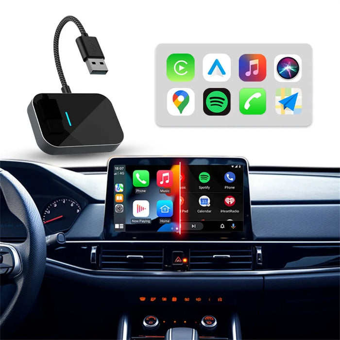 FL3 2 In 1 Wireless CarPlay Adapter Android Auto Converter Plug and Play Wired to Wireless CarPlay Box - 2