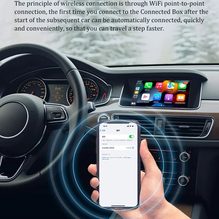FL3 2 In 1 Wireless CarPlay Adapter Android Auto Converter Plug and Play Wired to Wireless CarPlay Box - 4