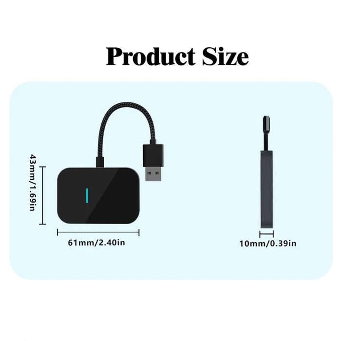 FL3 2 In 1 Wireless CarPlay Adapter Android Auto Converter Plug and Play Wired to Wireless CarPlay Box - 7