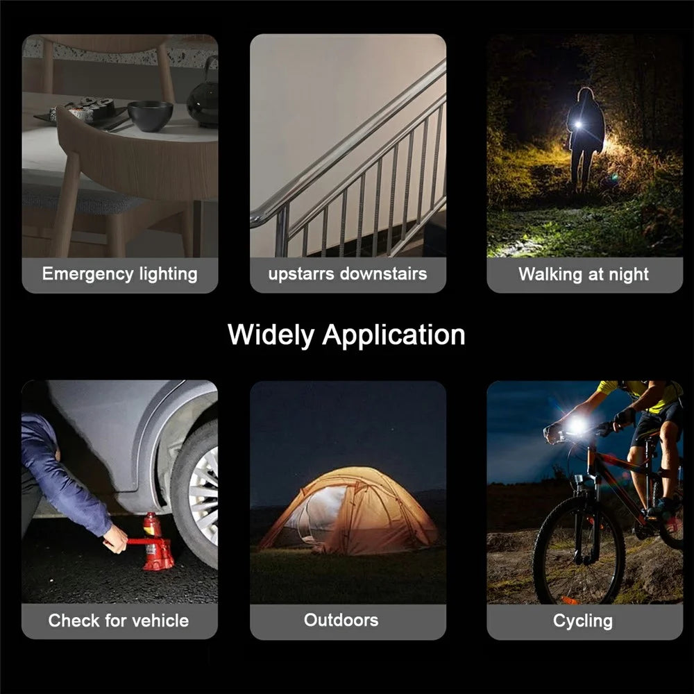 PW-055 2Pcs 210 Lumens USB C Mini LED Flashlight Interior Atmosphere Lighting Torch for Outdoor Walking Cycling - 6