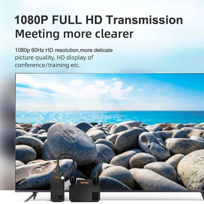 BOVBOX 091-TC USB C Wireless Transmitter and Receiver Video Extender for Phone / Computer / Projector - US Plug - 4