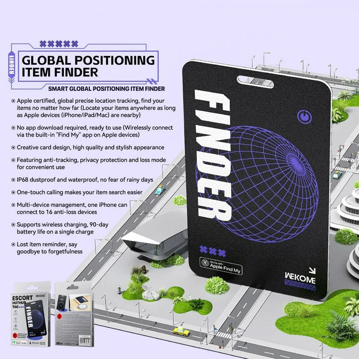 WEKOME WT-D03 Huthur Tag Smart Global Positioning Tracker Card-Style Anti-Loss Locator IP68 Waterproof - 2