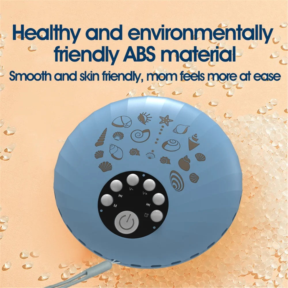 A1 Shell Design Baby Night Light Rechargeable White Noise Sleep Aid Machine - Blue - 4