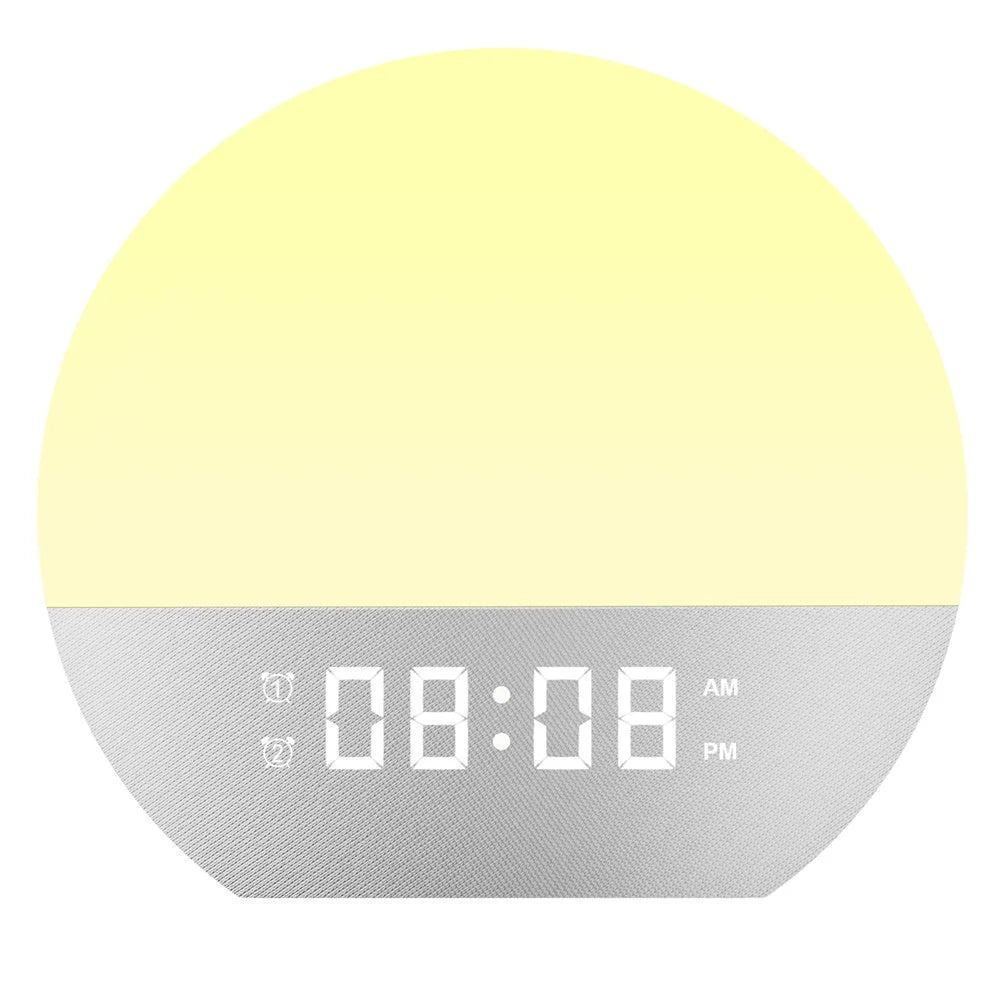 SH08 Bedside LED Night Light Wake Up Alarm Clock Light with Ambient Colors  /  White Noise  /  Sleep Aid - US Plug - 1