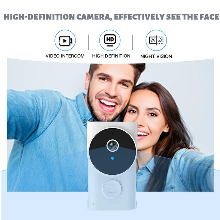Y9-KP1 IP44 Waterproof 2.4G Transmission 3.5 Inch IPS Screen Two Way Audio Night Vision HD Video Doorbell Kit - White - 5