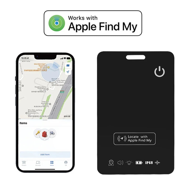 TR203 Ultra Thin Card Shape Wallet Tracker, Support Wireless Charging Anti-lost Finder for iOS - 2