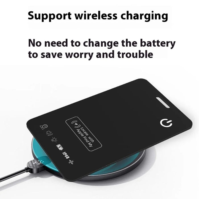 TR203 Ultra Thin Card Shape Wallet Tracker, Support Wireless Charging Anti-lost Finder for iOS - 4