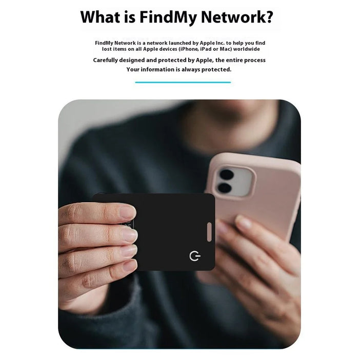 TR203 Ultra Thin Card Shape Wallet Tracker, Support Wireless Charging Anti-lost Finder for iOS - 6