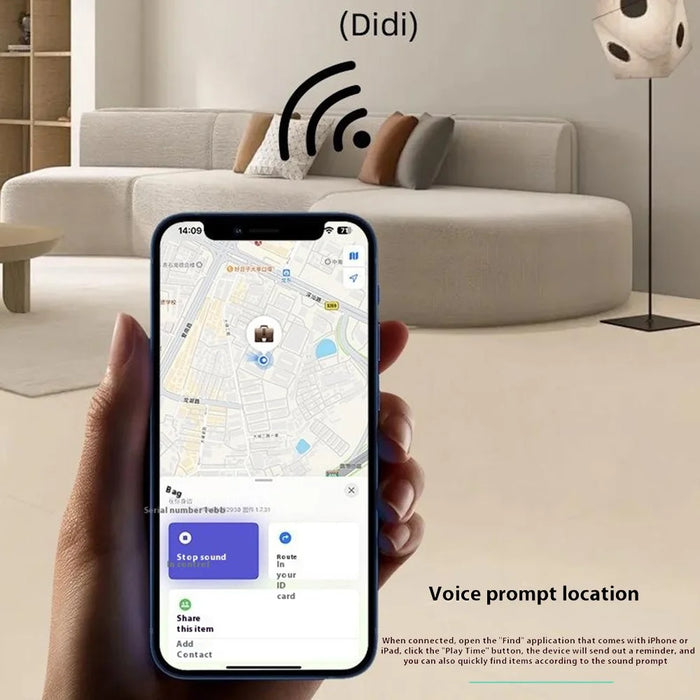 TR203 Ultra Thin Card Shape Wallet Tracker, Support Wireless Charging Anti-lost Finder for iOS - 7
