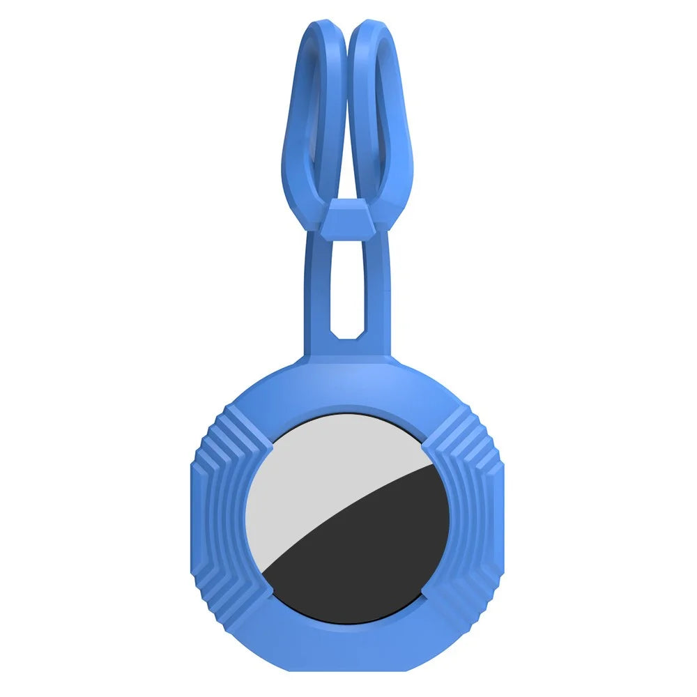 AHASTYLE PT164 For AirTag Tracker Case Silicone Anti Drop Protective Cover with Lanyard - Blue - 1
