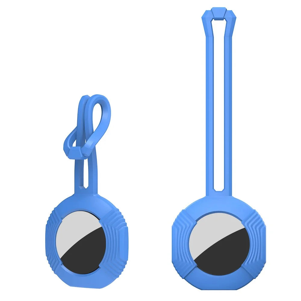 AHASTYLE PT164 For AirTag Tracker Case Silicone Anti Drop Protective Cover with Lanyard - Blue - 2