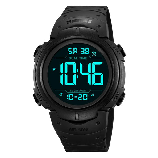 SKMEI 2304 Multifunction Digital Watch Outdoor Dual Time Electronic Wristwatch with EL Backlight - Black - 1