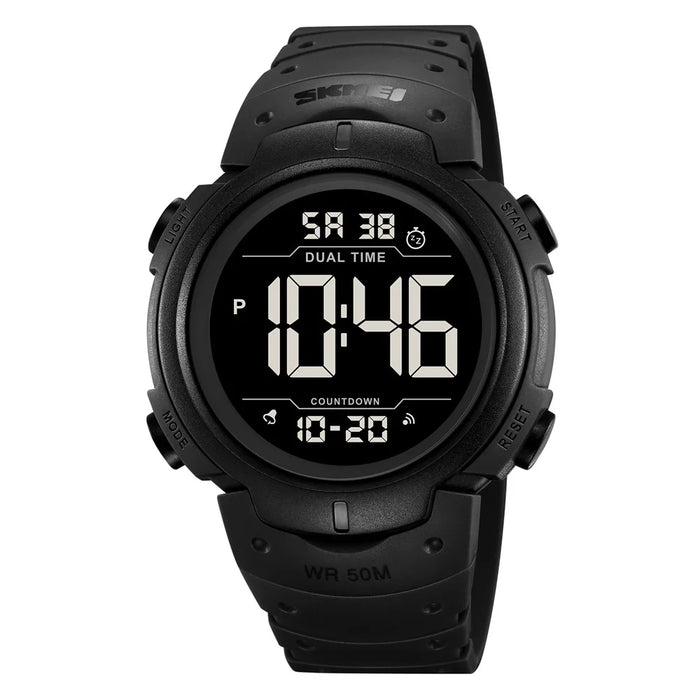SKMEI 2304 Multifunction Digital Watch Outdoor Dual Time Electronic Wristwatch with EL Backlight - Black - 2