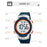 SKMEI 2304 Multifunction Digital Watch Outdoor Dual Time Electronic Wristwatch with EL Backlight - Black - 7
