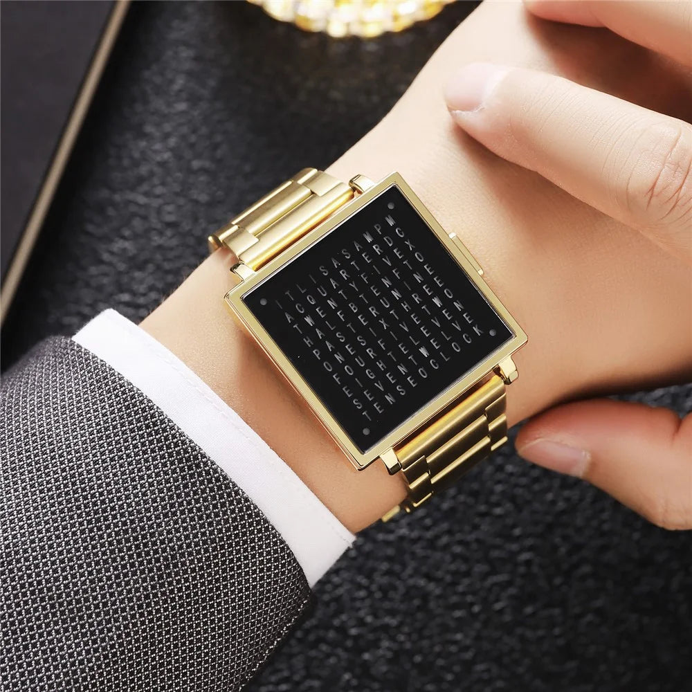 SKMEI 2312 Multifunctional Electronic Watch Date Display Square Digital Wristwatch for Men - Silver / Leather Strap - 4