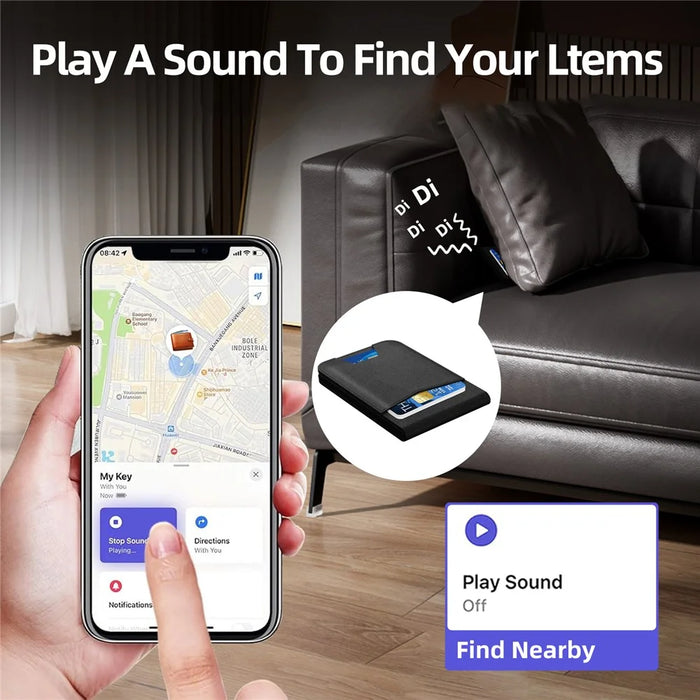 K01 Card Bag Design Magnetic Global Finder Key Wallet Anti-Lost Tracker for iOS - 3
