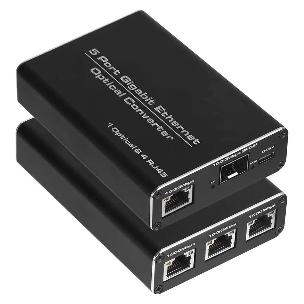 HW6 1 Fiber 4 Ethernet Gigabit SFP Transceiver Module with TX / RX 1.25G Single Mode Single Fiber Transmission Adapter - 1