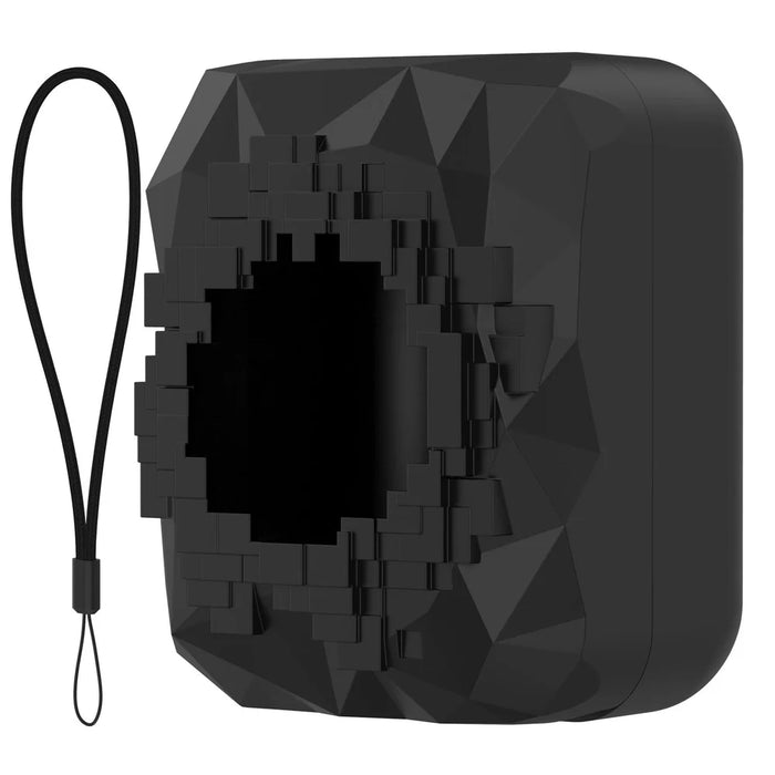For Bitzee Magicals Interactive Toy Silicone Protective Case Electronic Pet Machine Shock Absorption Dust Proof Cover with Lanyard - Black - 1
