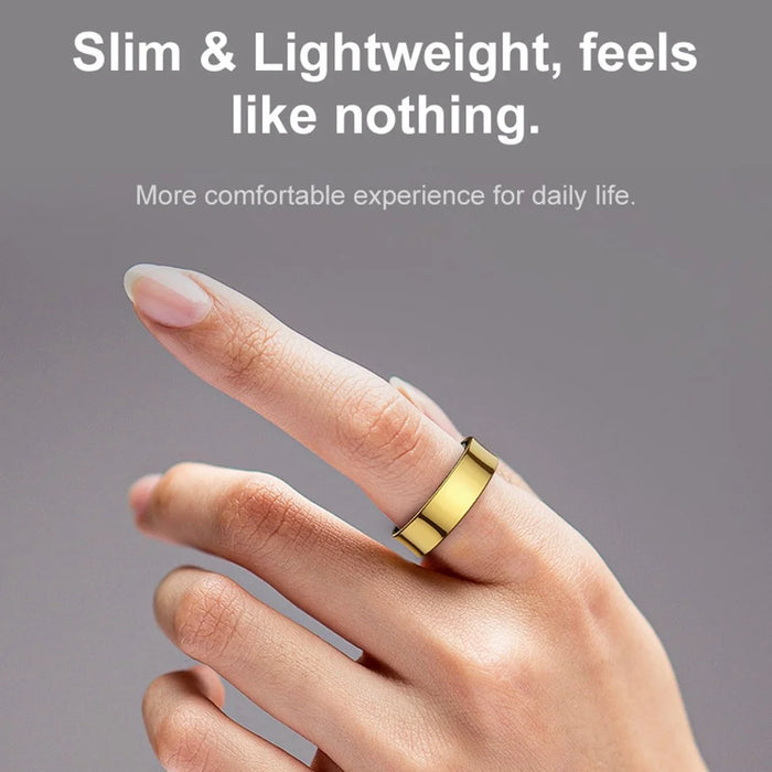 R09 Pedometer Smart Ring Heart Rate Blood Pressure Monitor Waterproof Bluetooth-Compatible Finger Ring - Black / Size 7 - 5