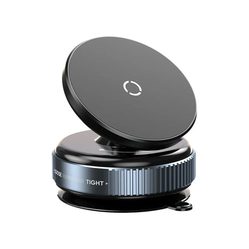 Vacuum Suction Magnetic Car Phone Holder Dashboard Windshield Suction Cup Phone Mount - Black - 1