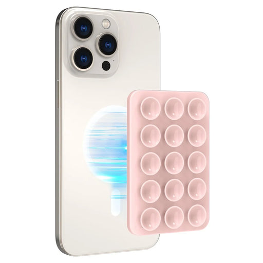 AHASTYLE PT-CY202 Magnetic Silicone Cup Phone Holder Multi-Function Phone Mount - Pink - 1