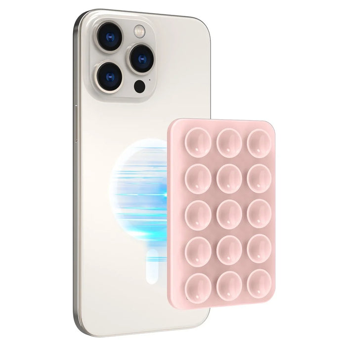 AHASTYLE PT-CY202 Magnetic Silicone Cup Phone Holder Multi-Function Phone Mount - Pink - 1
