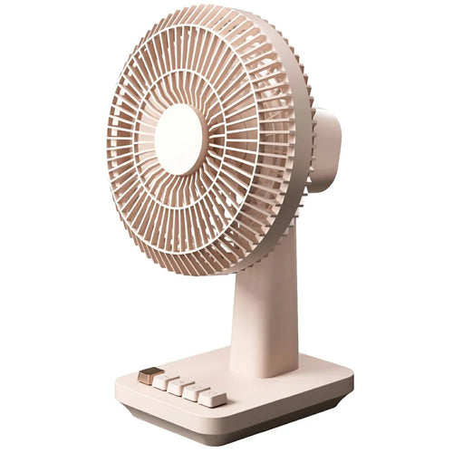 MOMAX 1-Degree Pod Mini Desktop Fan Gentle Breeze Rechargeable 4 Speeds Home Office Fan Cooler - Desert Gold - 1