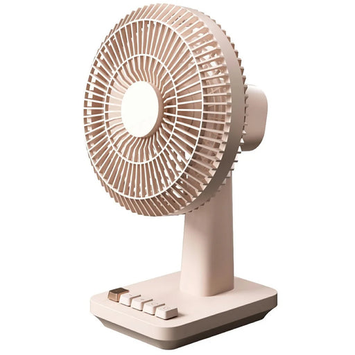 MOMAX 1-Degree Pod Mini Desktop Fan Gentle Breeze Rechargeable 4 Speeds Home Office Fan Cooler - Desert Gold - 1