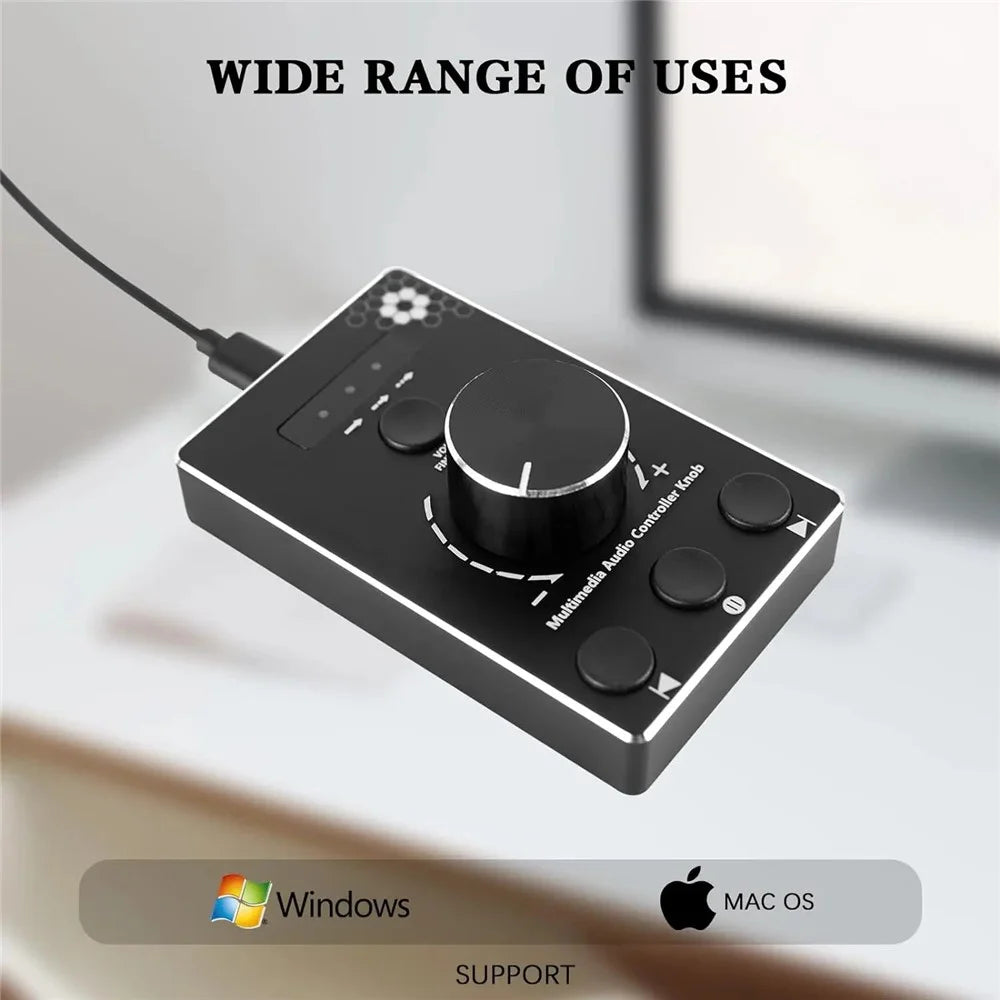 U8 Multimedia Volume Control Knob for Mac / Win 10 / 8 / 7 Aluminum Alloy Audio Adjuster with Mute Function - 4
