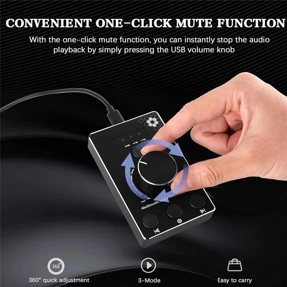 U8 Multimedia Volume Control Knob for Mac / Win 10 / 8 / 7 Aluminum Alloy Audio Adjuster with Mute Function - 6