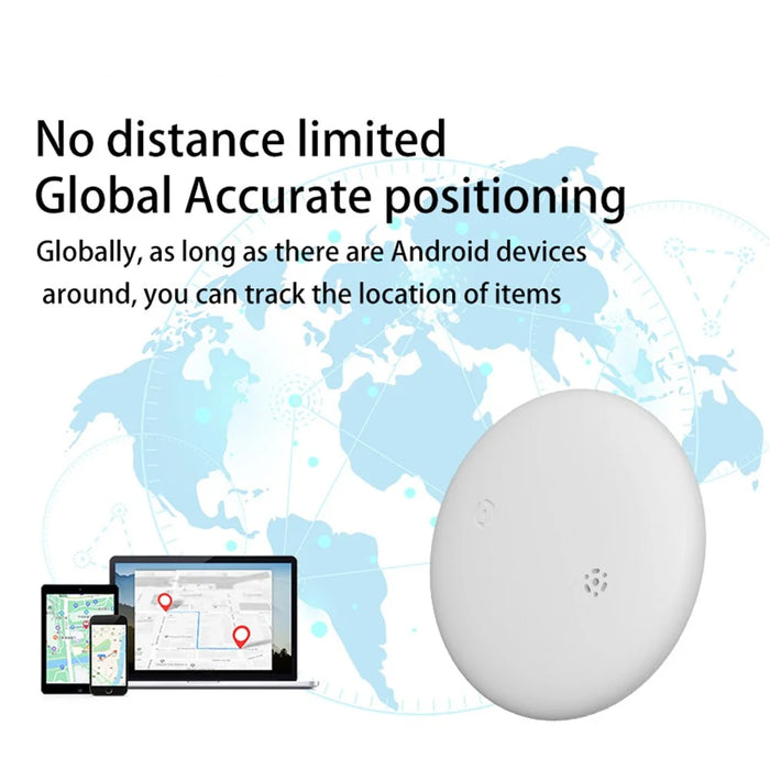 FM-01 Global Positioning Key Tracker Mini Finder Bluetooth-Compatible Device Finder - White - 3