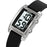 SKMEI 2325 Student Digital Watch Silicone Strap Square Electronic Wristwatch with EL Backlight - Transparent White+Black - 2