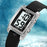 SKMEI 2325 Student Digital Watch Silicone Strap Square Electronic Wristwatch with EL Backlight - Transparent White+Black - 3