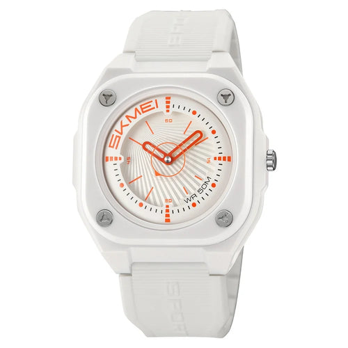 SKMEI 2329 Analog Display Quartz Watch with Silicone Strap 50M Waterproof Student Timepiece - White - 1